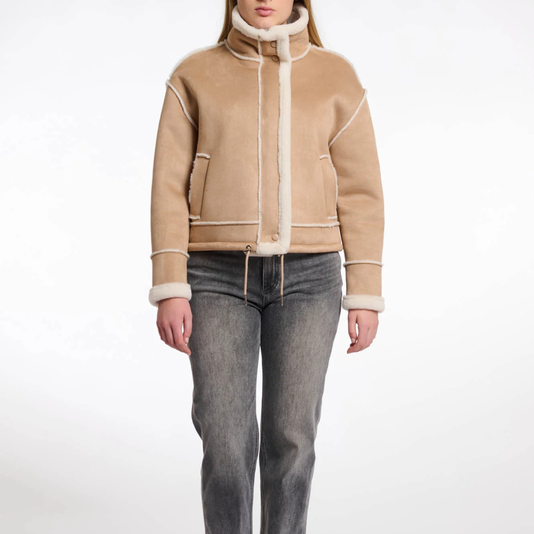 Rino & Pelle Beck 7002511 Giacca in Finta Pelle Scamosciata Donna Misty Nude