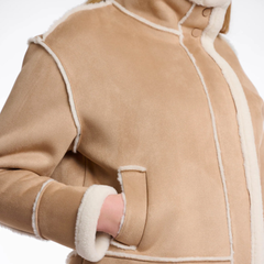 Rino & Pelle Beck 7002511 Giacca in Finta Pelle Scamosciata Donna Misty Nude