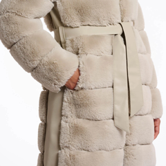 Rino & Pelle Bridget 7002512 Cappotto in Pelliccia Sintetica Donna Birch