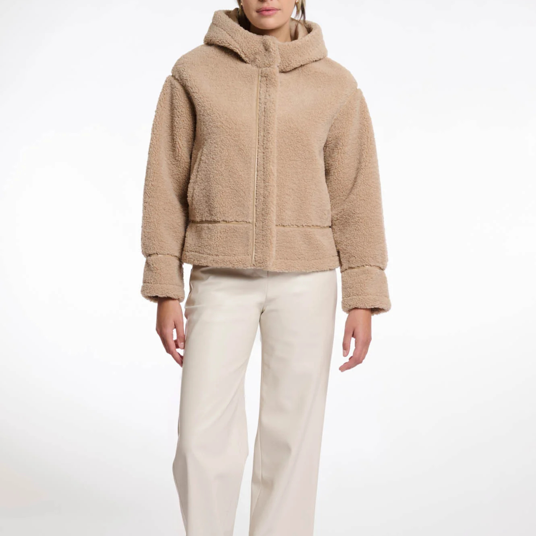 Rino & Pelle Felicia 7002511 Pelliccia Sintetica con Cappuccio Donna Oat