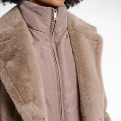 Rino & Pelle Geesje 7002512 Cappotto in Pelliccia Sintetica Donna Toffee