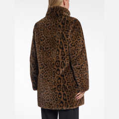 Rino & Pelle Nonna 7012511 Cappotto Monopetto Leopard