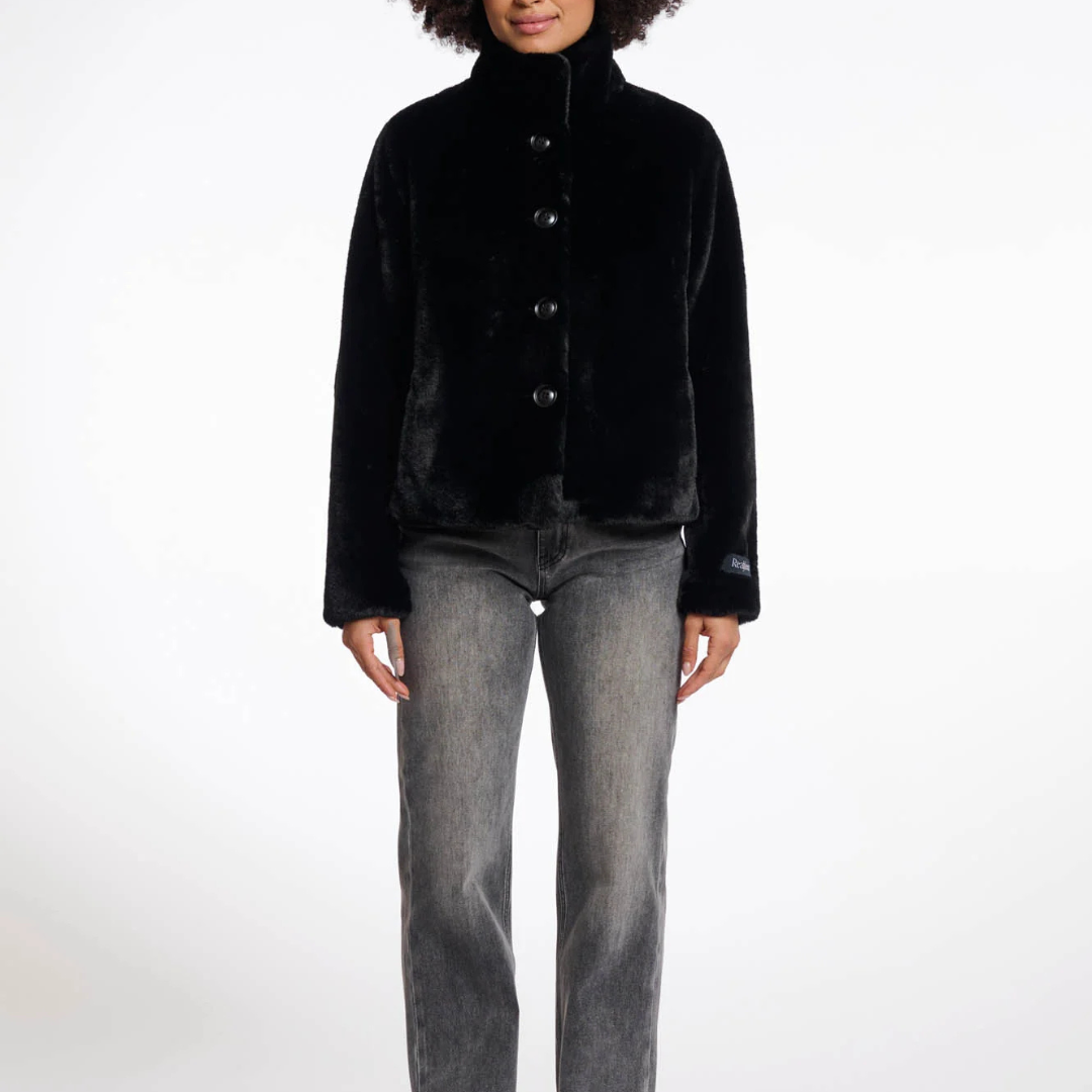 Rino & Pelle Vie 7002511 Giacca in Pelliccia Sintetica Donna Black