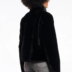 Rino & Pelle Vie 7002511 Giacca in Pelliccia Sintetica Donna Black