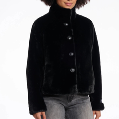 Rino & Pelle Vie 7002511 Giacca in Pelliccia Sintetica Donna Black