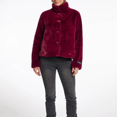 Rino & Pelle Vie 7002511 Giacca in Pelliccia Sintetica Donna Sugar Plum