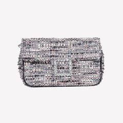 Roberto Festa Borsa a Spalla Lunette in Tessuto Multicolor