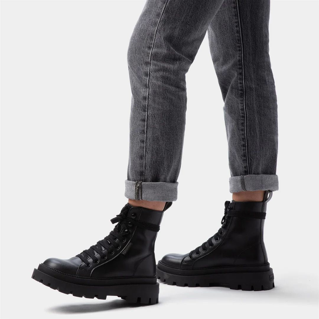 Superga 3051 Stivaletto Alpina Apex High Vegan Material Total Black