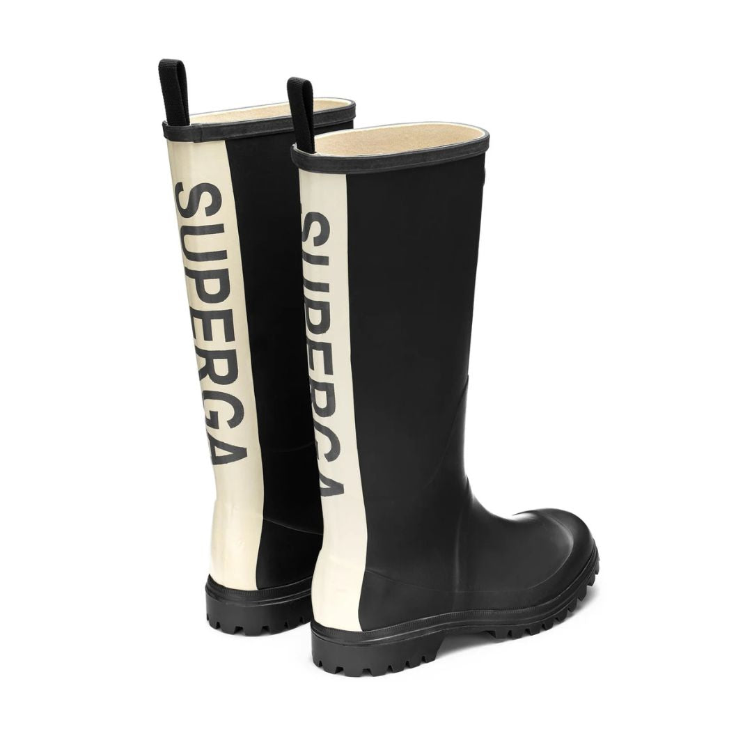 Superga 799 Stivale di Gomma Lettering Black