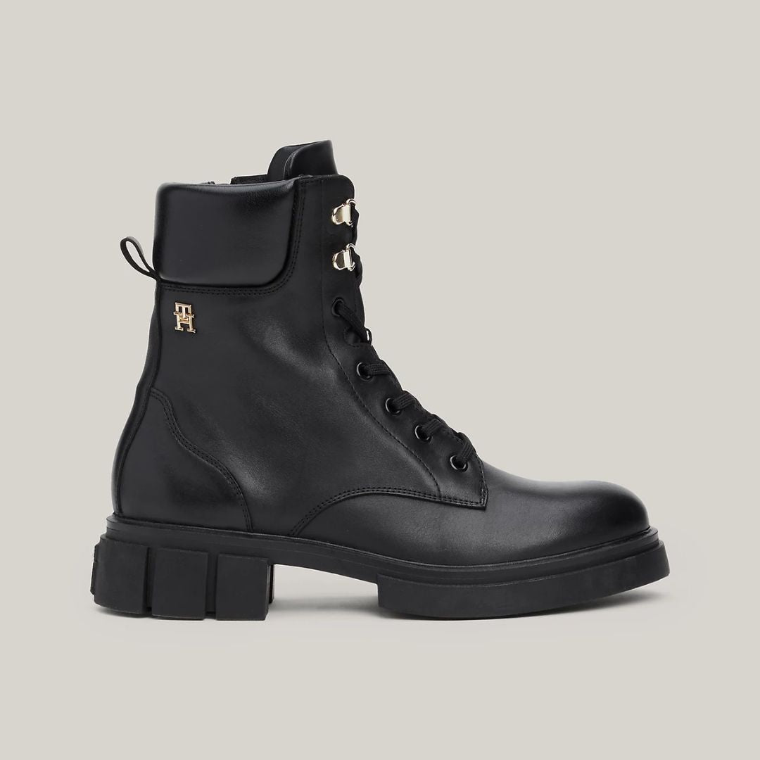 Tommy Hilfiger Scarponcino Biker Stringato Black