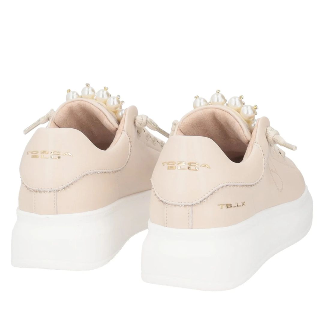 Tosca Blu Sneakers Bellatrix con Perle Beige