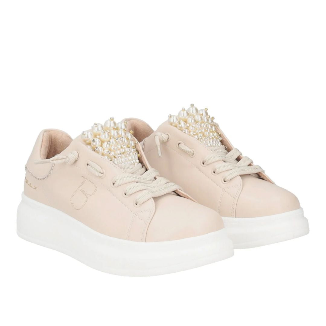Tosca Blu Sneakers Bellatrix con Perle Beige