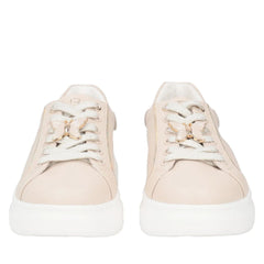 Tosca Blu Sneakers Fenice in Pelle con Farfalla Beige