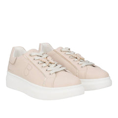 Tosca Blu Sneakers Fenice in Pelle con Farfalla Beige