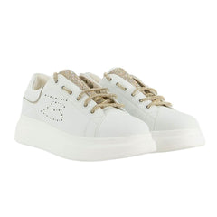 Tosca Blu Sneaker Juliette in Pelle Bianco/Oro