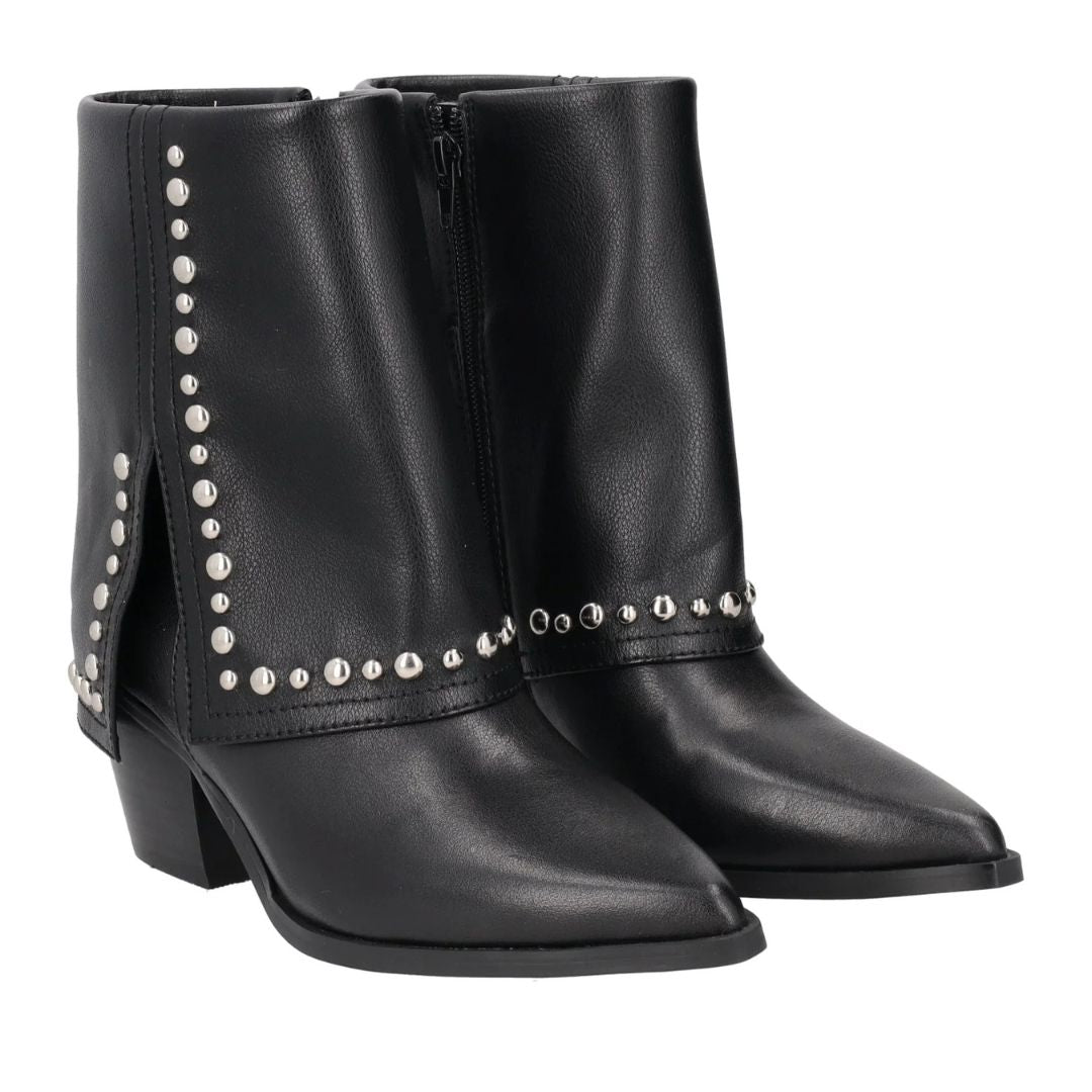 Tosca Blu Stivaletto Nevado in Pelle con Borchie Nero