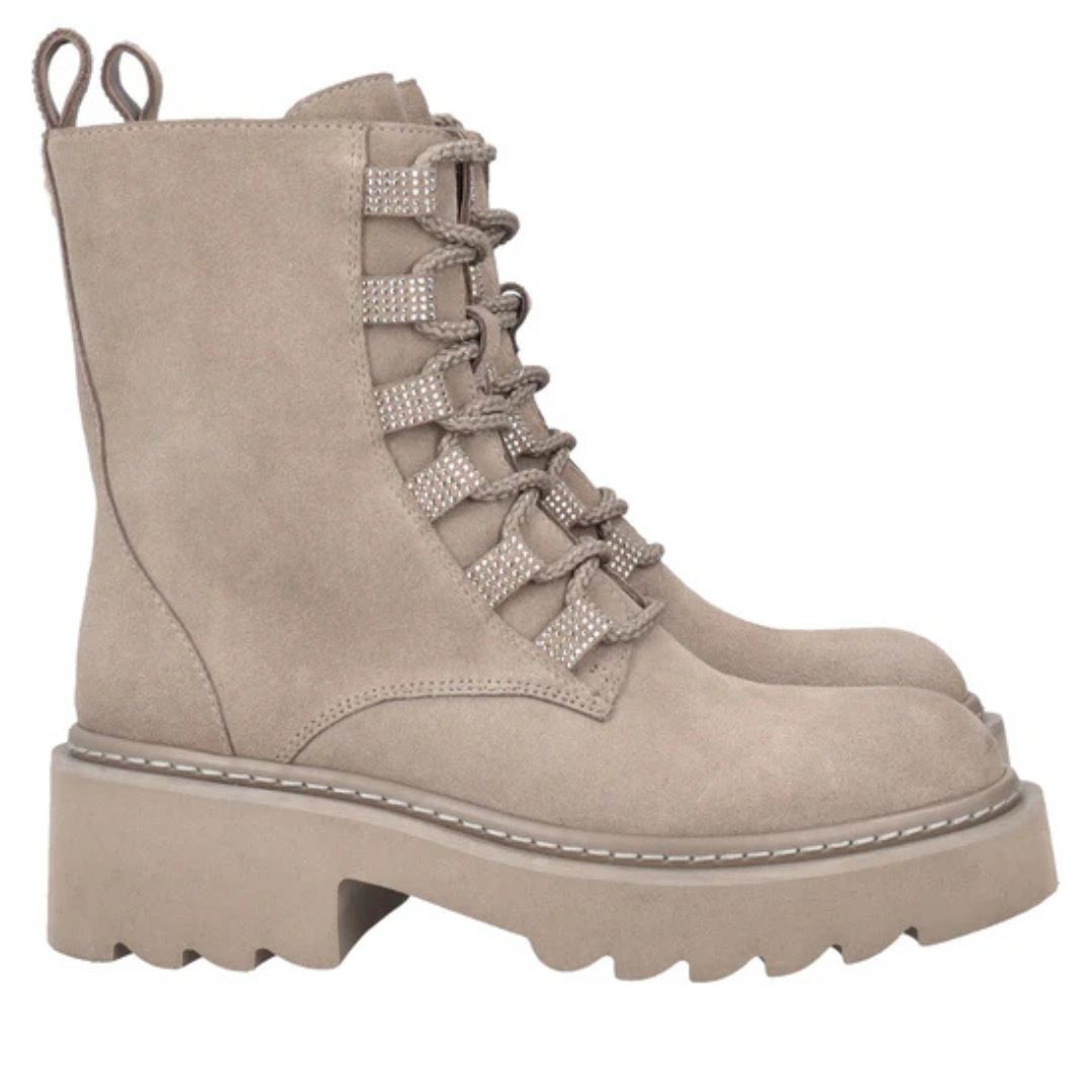 Tosca Blu Lea S372 Stivaletti in Pelle Scamosciata Donna Fango