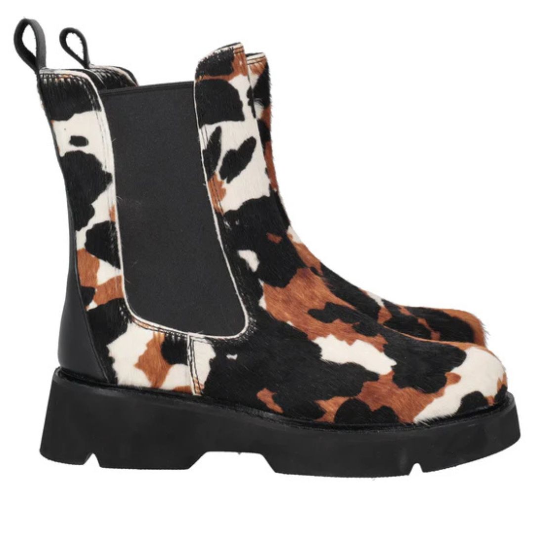 Tosca Blu Louise S389 Stivaletti in Pelle Animalier Donna Nero