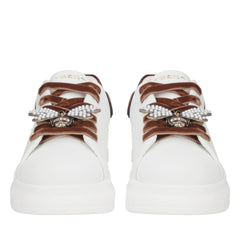 Tosca Blu Chic S002 Sneakers con Ape Gioiello Donna Bianco/Cuoio