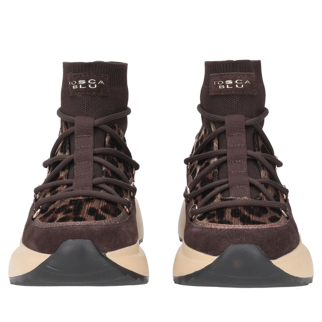 Tosca Blu Chill Out S082 Sneakers con Stampa Animalier Donna Testa Di Moro