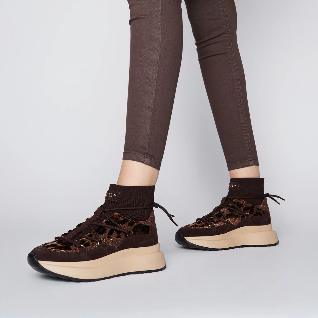 Tosca Blu Chill Out S082 Sneakers con Stampa Animalier Donna Testa Di Moro