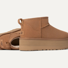 UGG 1135092 Classic Ultra Mini Platform Stivaletti Donna Chestnut