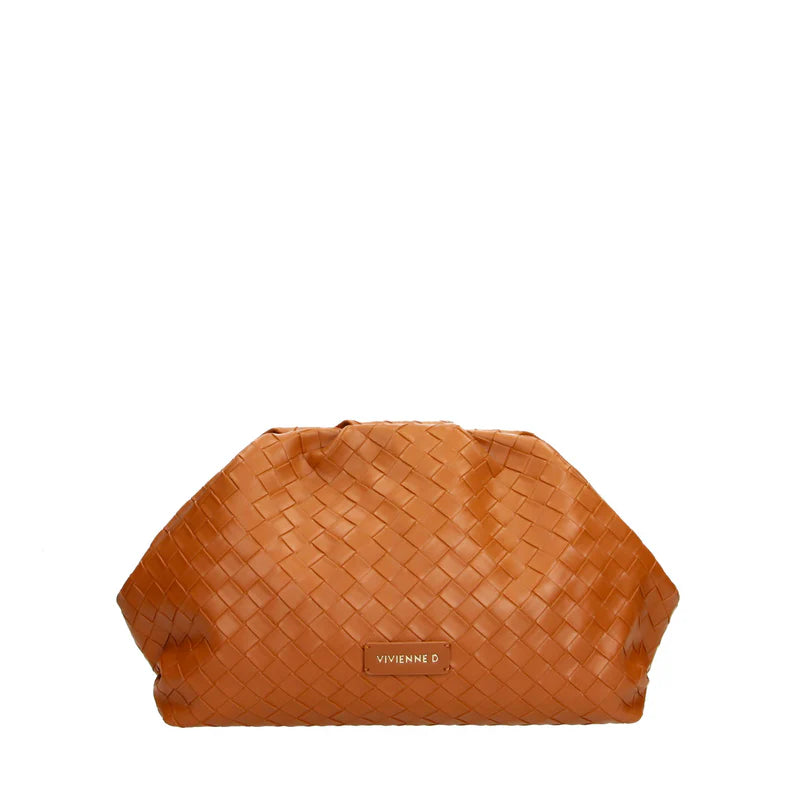 VivienneD Maxi Pochette Twist Cuoio