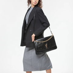 V°73 Louise 73BS9D301 Borsa a Spalla Donna Nero