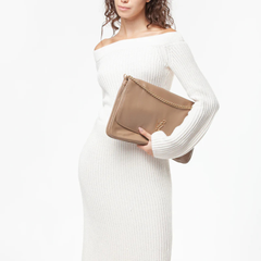 V°73 Louise 73BS9D301 Borsa a Spalla Donna Taupe