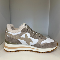 W6YZ YAK-W Sneakers Donna Taupe-White-Beige