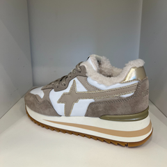 W6YZ YAK-W Sneakers Donna Taupe-White-Beige