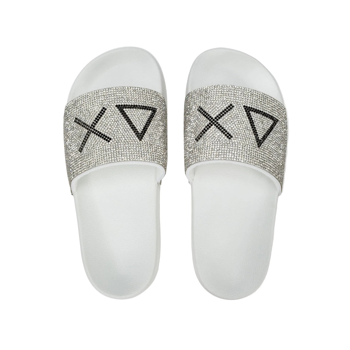 Sun68 Slippers Strass Donna Bianco