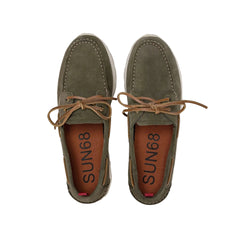 Sun68 Tom Barca Suede Uomo Militare