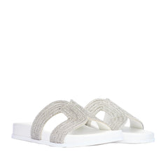 AV Albano Slippers Bianco/Argento