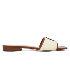 Ralph Lauren Ciabatte Donna Crema/Cuoio