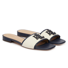Ralph Lauren Ciabatte Donna Crema/Blue Navy