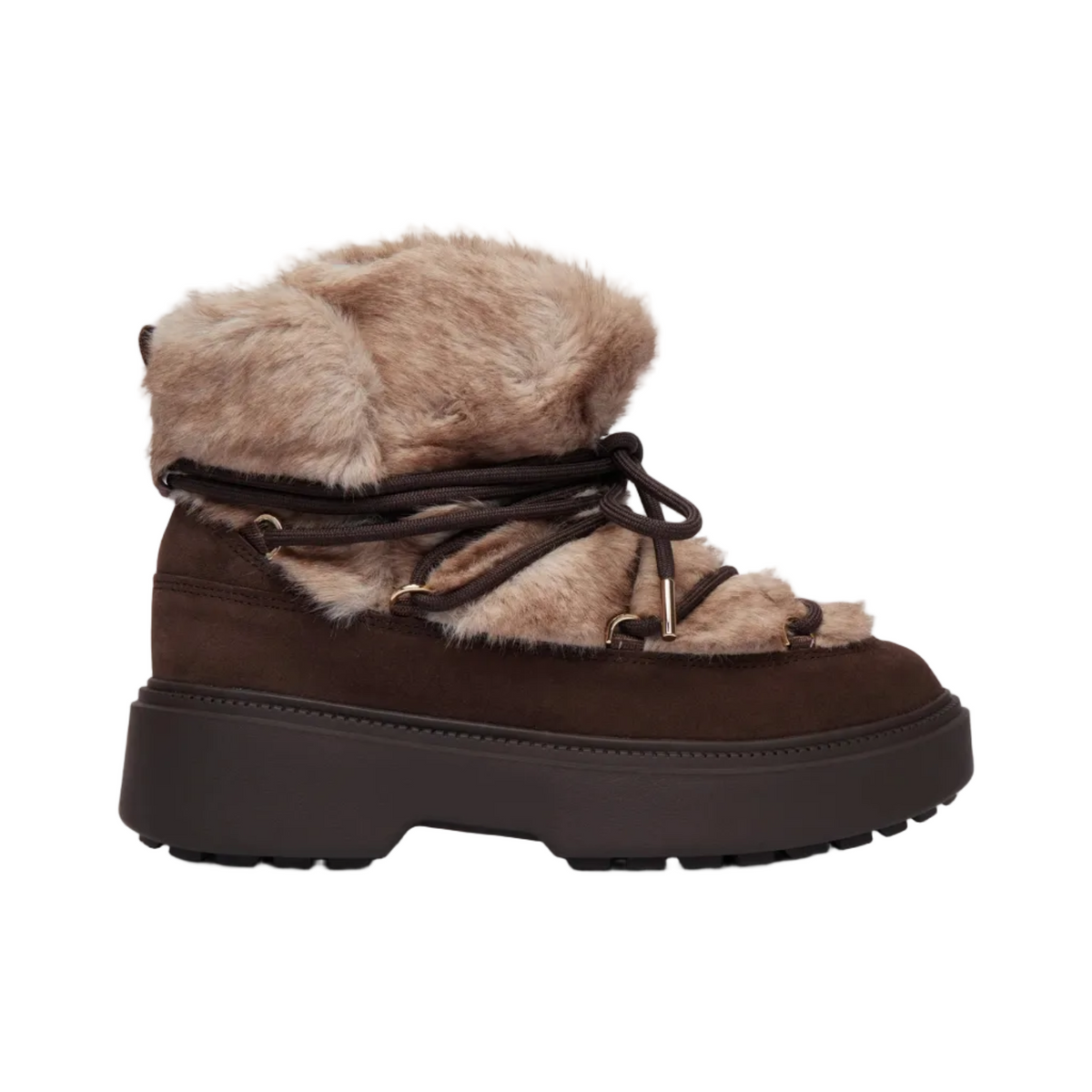 Tommy Hilfiger Lace-Up Snow Boot Donna Marrone